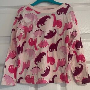 Old Navy Girls Pink & Magenta Dinosaur Long Sleeve Tee - 5T